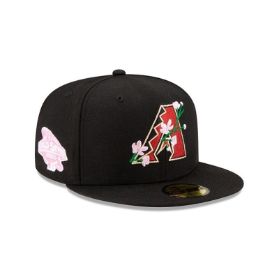 Arizona Diamondbacks Gorra | New Era MLB Side Patch Bloom 59fifty Fitted Cap Mexico - Negros